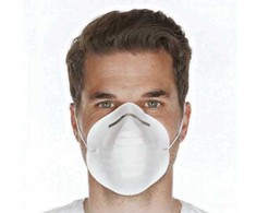 Mask HYGOSTAR pramoninis respiratorius, PP, baltas, higieninis vienkartinis kaukės tipo, apsaugantis nuo stambių dulkių, - 50 vnt. (2931)