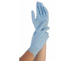 Usorteret HYGOSTAR nitrilinės pirštinės „SAFE PREMIUM“, M, mėlynos, be pudros, ilgis: 240 mm, hipoalerginės, tinkamos maistui, - 1 vnt. (27051)