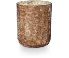 ILLUME „Woodfire Crackle Glass“ kvapioji žvakė, ruda,