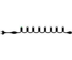 Kalėdinės lemputės Sirius šviečiantis vėrinys Techline Start 45LED - 230V