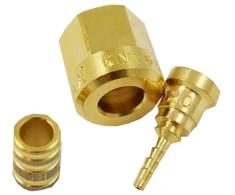 Gomar Nippel tiesus 1/4'' su atleidikliu 10 vnt./pak.