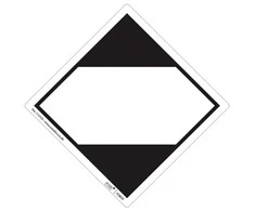 Pavojaus etiketė LQ Kelias/Jūra balta/juoda 100x100mm ADR 250 vnt.