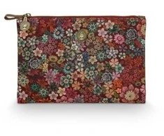 PIP Studio Charly kosmetikos plokščia dėžutė, vidutinė, Tutti i Fiori Rožinė, 24x15.5x1cm