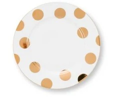 PIP Studio rinkinys/2 lėkštės su taškeliais, auksinės spalvos, 21 cm