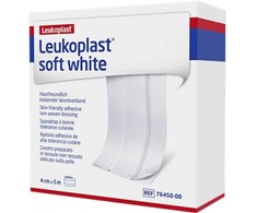 Abena Plaster Leukoplast Soft Baltas, 5m x 4cm, baltas