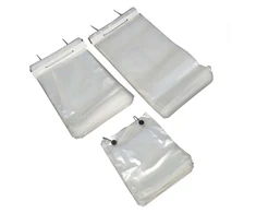 Usorteret Plastikinis maišelis, 30 µm, 205 x 250 mm Trumpas atidarytas šonas, LDPE, skaidrus Kojelė su kile, su kile dugne Dėžutė