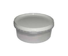 Usorteret Plastikinis kibiras, su rankena užrakinamas, apvalus, Ø 122, aukštis 50 psl., skaidrus, dėžutėje 560 vnt. Tinka maistui