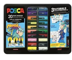 Posca - Metal Tin - Manga Hero, 20 pcs (401537)