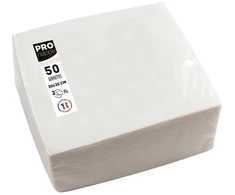 Biella PROnappe servėtėlės baltos 2 sluoksnių 20,0 x 20,0 cm 50 vnt.