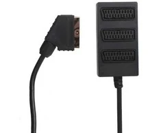 Sinox 3 krypčių SCART skirstytuvas. 0,5 m. Juodas.