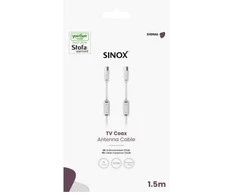 „Sinox“ antenos kabelis. Patvirtintas „YouSee“ ir „Stofa“. 1,5 m. Baltas.