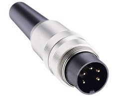 Lumberg Automation Lumberg SV 5 kontaktų M16 DIN kištukas, DIN EN 60529, 5A, 60 V kintamosios srovės IP40, įsukamas, kištukas, montuojamas ant kabelio