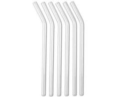 Usorteret Stikliniai šiaudeliai HOME - rinkinys/6, 20 cm Ø0,7 cm - Borosilikatinis stiklas - Skaidrūs