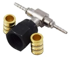 Gomar T-nipelis KPB0C2 1/4'' DN2 su veržle