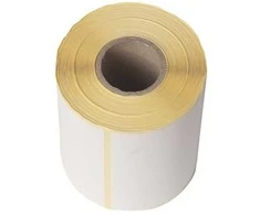 Terminė etiketė be spaudos, balta TOP su perforacija, 104x51mm, ø40mm šerdis, 940 vnt./ritinėlis