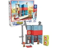 TileTown Tile Town - Fire Station, Magnetic Building Set