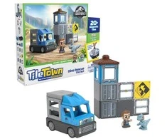 TileTown Tile Town - Jurassic World Dino Rescue, Magnetic Building Set (90313)