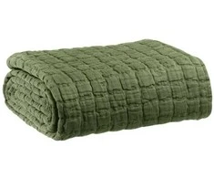 VIVARAISE SWAMI BEDCOV OLIVE 130X200