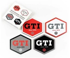 Vw Collect VW GTI įvairiaspalviai stikliniai padėkliukai, 4 vnt.