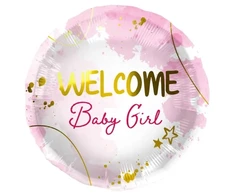 Folat Bv Pasveikinimo balionas „baby girl“ mergaitei, 45 cm