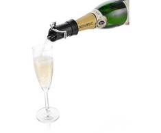 Vacu Vin Vacu Vin Champagne Saver, Juodas, Sidabrinis