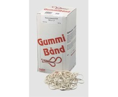 Valiklis Gislaved Elastinės juostos, 100 x 1,7 mm, baltos, pakuotė 500g