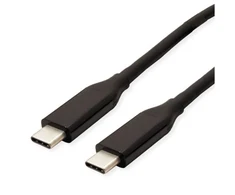 VALUE 11.99.9081, 0,8 m, USB C, USB C, USB4 Gen 3x2, 40 Gbit/s, Juoda