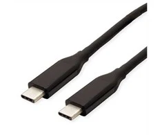 VALUE 11.99.9081, 0,8 m, USB C, USB C, USB4 Gen 3x2, 40 Gbit/s, Juoda