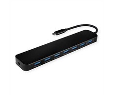 Value 14.99.5040, USB 3.2 Gen 1 (3.1 Gen 1) Type-C, USB 3.2 Gen 1 (3.1 Gen 1) Type-A, 5000 Mbit/s, Juoda, Aliuminis, 0,1 m