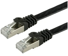 Value Vertė VERTĖ – Patch – Kabelis – RJ- 45 (M) iki RJ- 45 (M) – 5 m – FTP – CAT 6a – be halogenų, formos, sruogų, plokščias – juodas (21.99.0835)