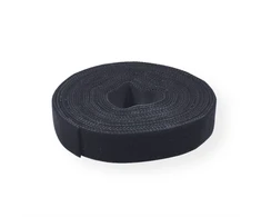 Value 25.99.5250, Kabliukas ir kilpelė laidų raištis, Juodas, 25000 mm, 10 mm, 5 vnt.