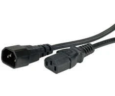 Value Monitoriaus maitinimo kabelis 0,5 m, 0,5 m, C14 jungtis, C13 jungtis, 250 V, 10 A