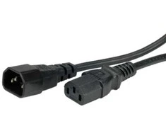 Value Monitoriaus maitinimo kabelis 0,5 m, 0,5 m, C14 jungtis, C13 jungtis, 250 V, 10 A