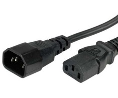 VALUE monitoriaus maitinimo kabelis 3 m, 3 m, C14 jungtis, C13 jungtis, 250 V, 10 A