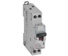 Legrand Vanpee Westerberg Automatinis jungiklis DX3 C 10A 1P+N, 1M, 6/10kA