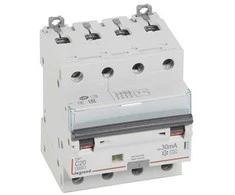 Legrand Kombinuotas jungiklis DX3 Automatinis saugiklis/HPFI C 20A 30mA 4P 6/10kA A tipo