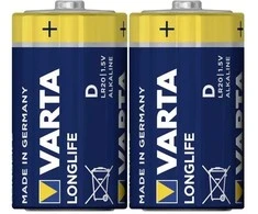 Varta 04120, LR20, Šarminės, 1,5 V, 2 vnt., Balta, Geltona, 61,5 mm