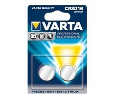 Varta 06016, Vienkartinė baterija, CR2016, Ličio, 3 V, 2 vnt., Metalinis