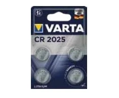 Varta 06025 101 404, vienkartinė baterija, CR2025, ličio, 3 V, 4 vnt., 160 mAh
