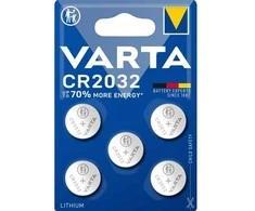 Varta 06032, Vienkartinės baterijos, CR2032, Ličio, 3 V, 5 vnt., 230 mAh