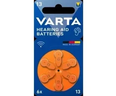 Varta 24606 101 416, vienkartinė baterija, cinko-oras, 1,45 V, 6 vnt., klausos aparatui, oranžinė