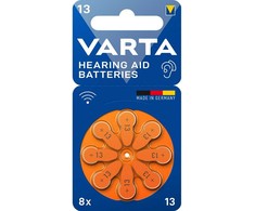 Varta 4043752393705, Vienkartinės baterijos, Cinko-oro, 1,45 V, 8 vnt., Hg (gyvsidabris), 0–45 °C