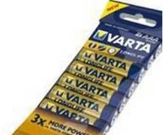 Varta 4106, Vienkartinės baterijos, AA, Šarminės, 1,5 V, 8 vnt., Mėlyna, Geltona