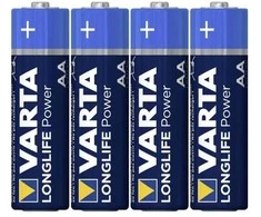 Varta -4906/4B, Vienkartinės baterijos, AA, Šarminės, 1,5 V, 4 vnt., Mėlyna, Auksinė