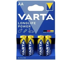 Varta -4906/4B, Vienkartinės baterijos, AA, Šarminės, 1,5 V, 4 vnt., Mėlyna, Auksinė