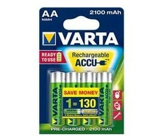 Varta-56706B, Įkraunama baterija, AA, Nikelio-metalo hidrido (NiMH), 1,2 V, 4 vnt., 2100 mAh