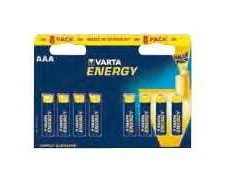 Varta BV-Energy 8 AAA, Vienkartinės baterijos, AAA, Šarminės, 8 vnt., Mėlyna, Geltona, Cilindrinė