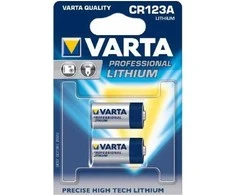 Varta -CR123A-2, Vienkartinė baterija, CR123A, Ličio, 3 V, 2 vnt., 1500 mAh