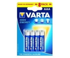 Varta didelės energijos AAA, Vienkartinės baterijos, Šarminės, 1,5 V, 8 vnt., Mėlyna, Sidabras, AAA