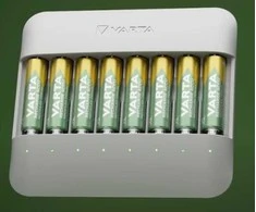 Varta Eco Charger Multi, Nikelio-metalo hidrido (NiMH), Trumpojo jungimo, AA, AAA, 8 vnt., Pridedamos baterijos